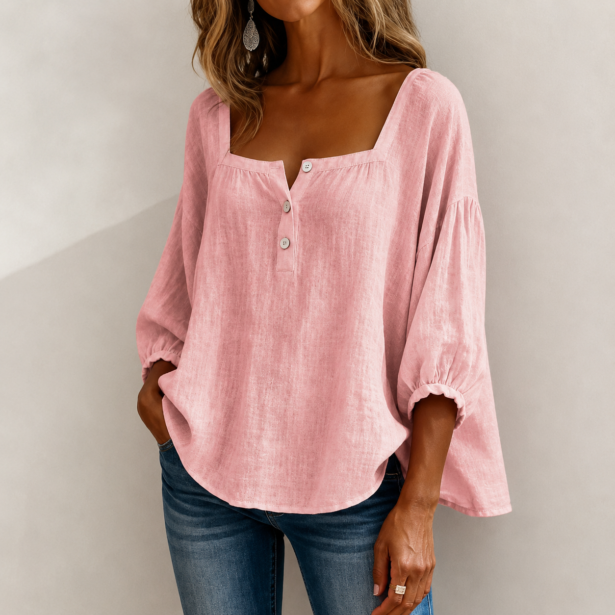 Aura Breeze - Elegante Luchtige Blouse