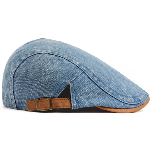Mason Retro - Premium Denim Flat Cap